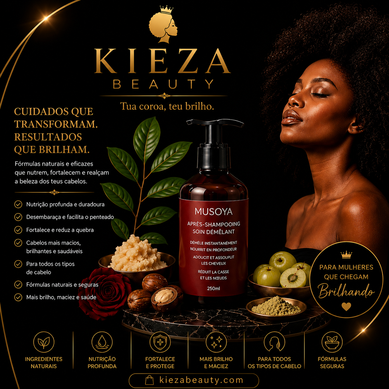 Shampoo Musoya — Nutrição e Limpeza Suave