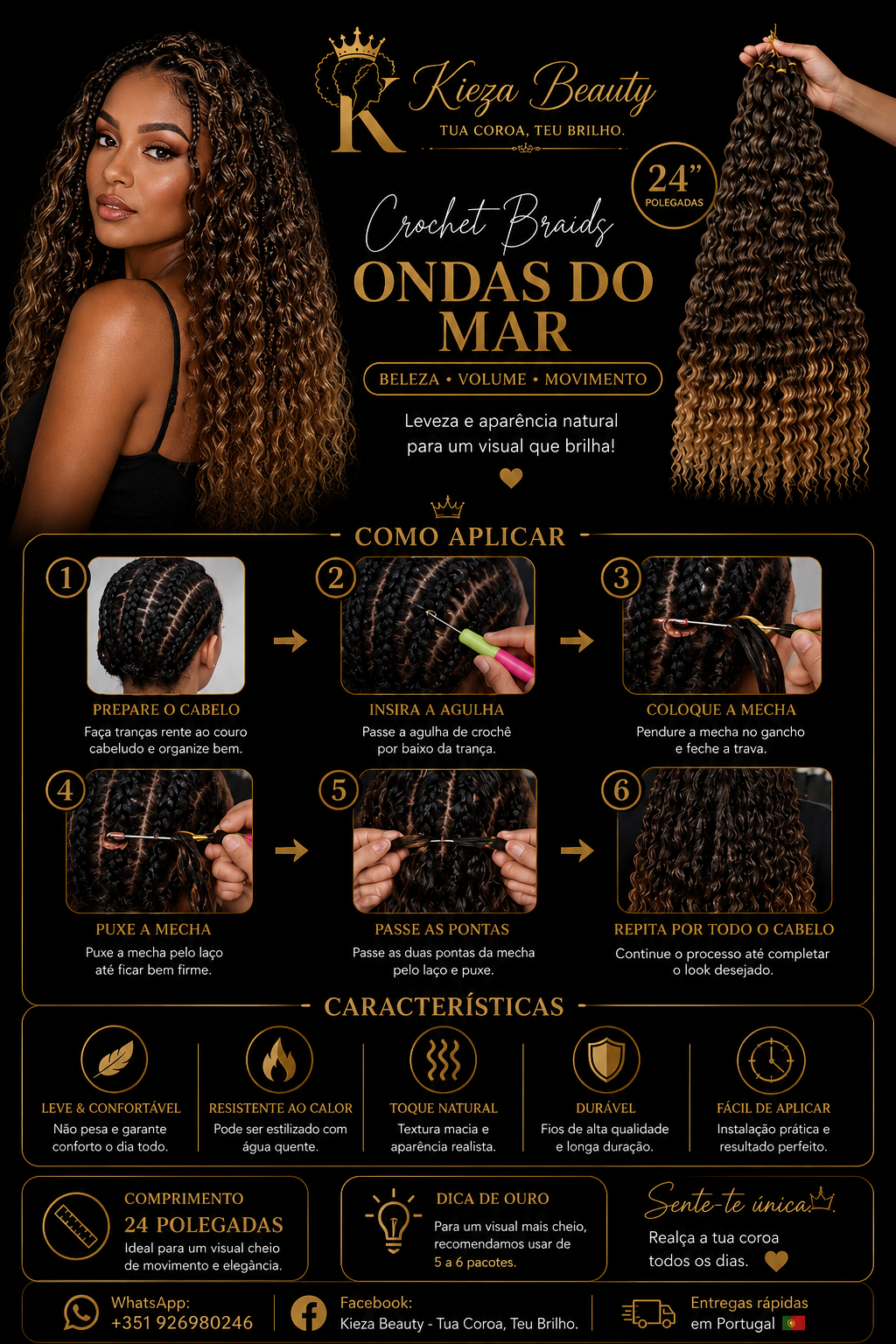 ONDAS DO MAR — Crochet Braids Kieza Beauty