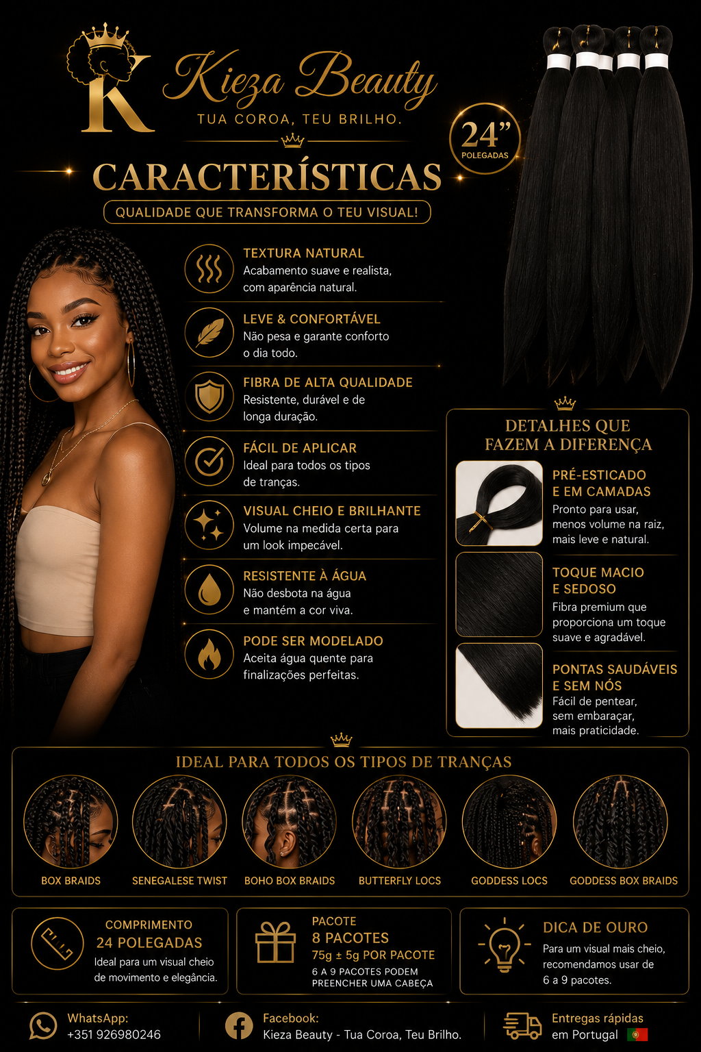Tranças Perfeitas — Kieza Beauty👑✨