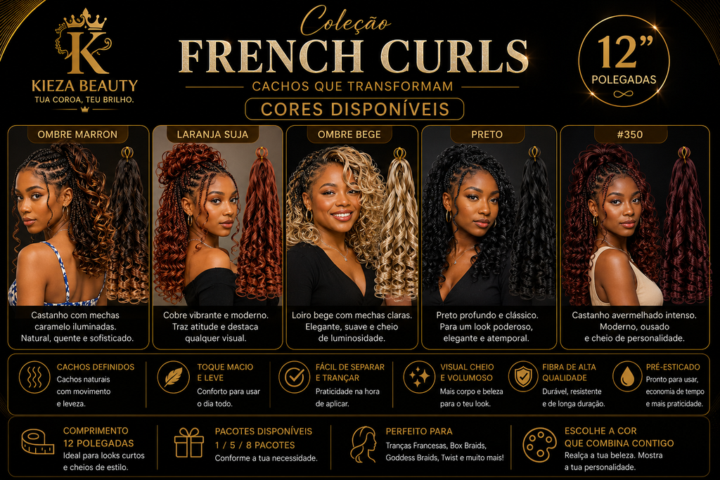 French Curls — 12 Polegadas